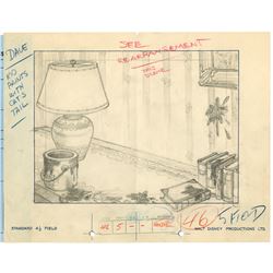 Original Layout Drawing from "Mickey's Nightmare".