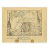 Image 1 : Original Background Layout Drawing from "Mickey's Mellerdrammer".