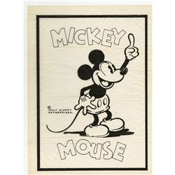 Original Mickey Mouse Inked Publicity Drawing.