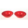 Image 1 : Pair of Mickey Mouse Red Bowls from Post Cereal.