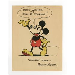 Mickey Mouse Studio Fan Card.