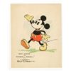 Image 1 : Rare Original Hand-Painted Mickey Mouse Studio Fan Card.