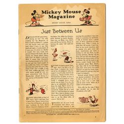 Four (4) Early Issues of Mickey Mouse Magazine