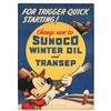 Image 1 : Sunoco Oil Company Advertising Display Poster.
