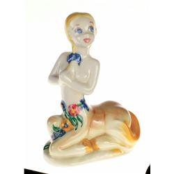 Blond Seated Centaurette Figurine.