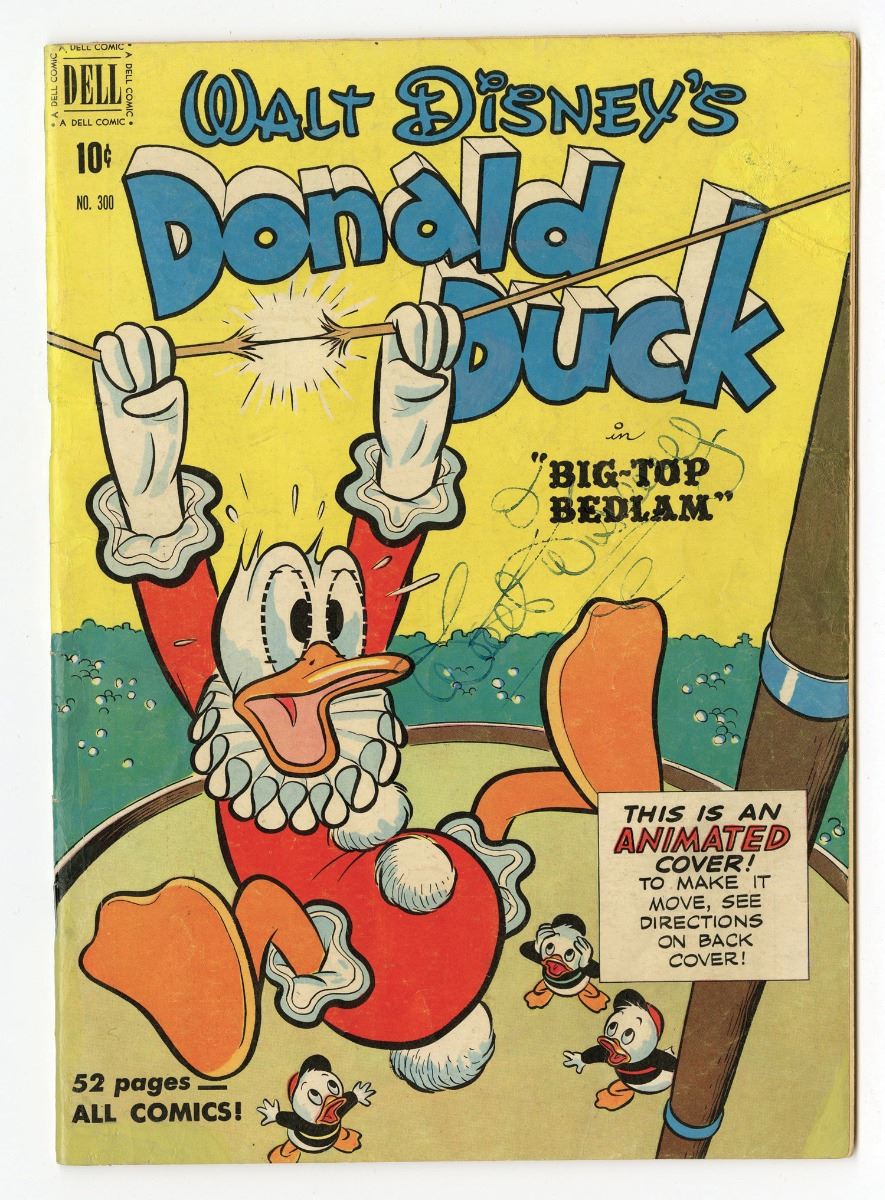 Walt Disney Signed Donald Duck Comic Book.