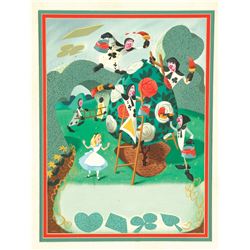 Original Al Dempster Painting for  "Alice in Wonderland" Big Golden Book.