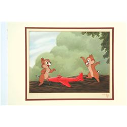 Original Production Cels and Background from "Test Pilot Donald".