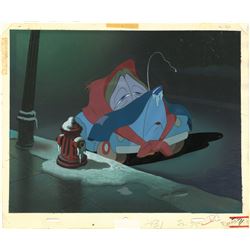 Original Production Cel and Matching Background from "Susie the Little Blue Coupe".
