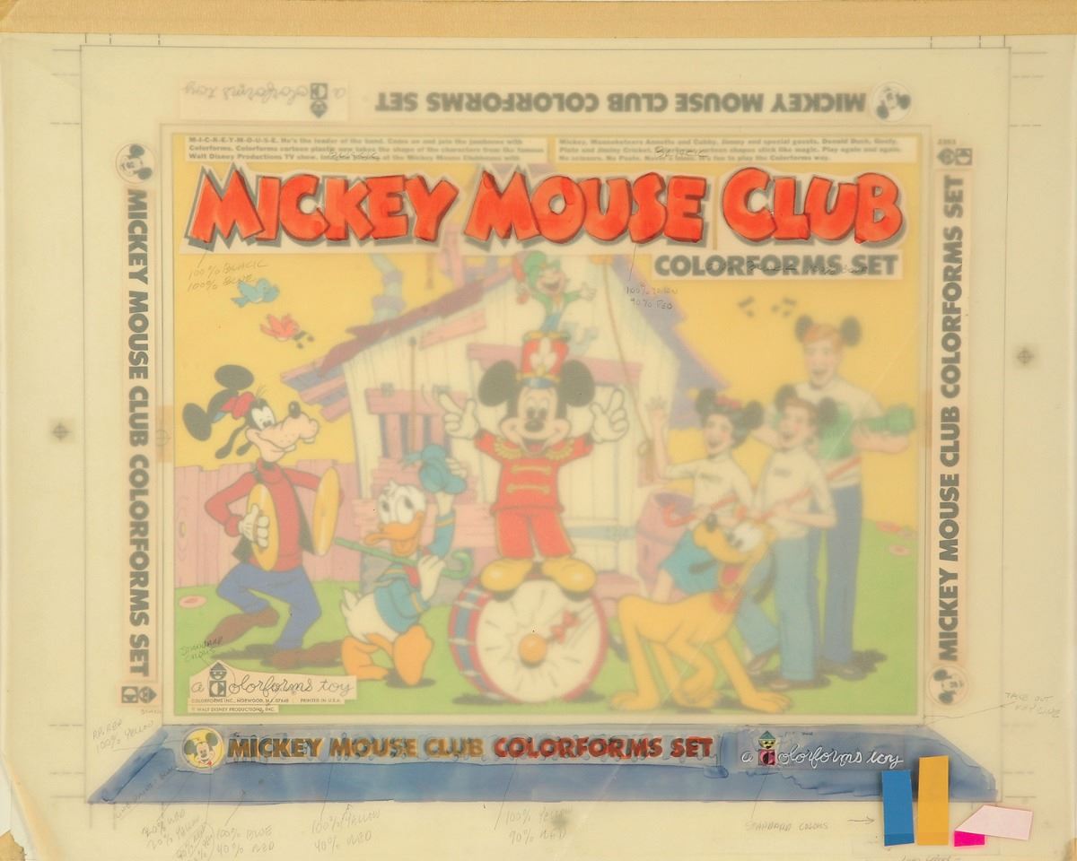 Micky Mouse Colorforms Mickey Mouse Club Colorforms Original Box Art.