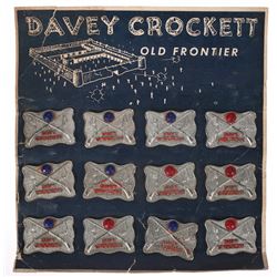 Davy Crockett Metal Pins with Display.