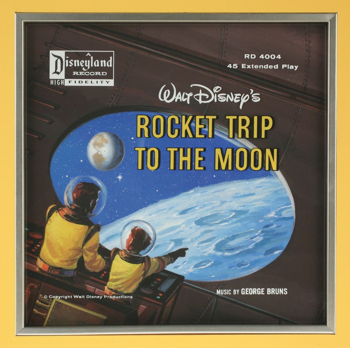 Original Painting For The Rocket To The Moon Record Sleeve