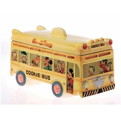 Ceramic School Bus Cookie Jar.