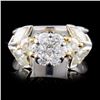 Image 1 : 18K TT Gold 1.36ctw Diamond Ring