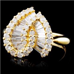 18K Yellow Gold 1.63ctw Diamond Ring