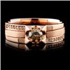 Image 1 : 14K Rose Gold 0.57ctw Fancy Color Diamond Ring