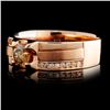 Image 2 : 14K Rose Gold 0.57ctw Fancy Color Diamond Ring