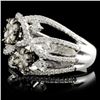 Image 2 : 14K White Gold 0.88ctw Fancy Color Diamond Ring