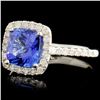 Image 2 : 14K Gold 1.61ct Tanzanite & 0.42ctw Diamond Ring