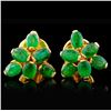Image 1 : 18K Yellow Gold 3.00ctw Emerald Earrings