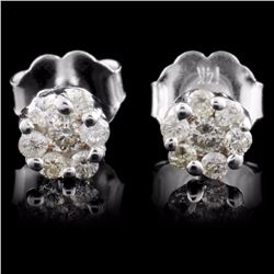 14K White Gold 0.25ct Diamond Earrings