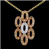 Image 1 : 14K TT Gold 0.51ctw Fancy Diamond Pendant