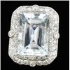 Image 2 : 18K Gold 14.54ct Aquamarine & 2.71ct Diamond Ring