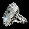 Image 3 : 18K Gold 14.54ct Aquamarine & 2.71ct Diamond Ring