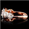 Image 3 : 18K Rose Gold 0.95ctw Fancy Color Diamond Ring