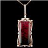 Image 1 : 18K Gold 41.92ct Tourmaline & 1.85ctw Diamond Pend