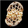 Image 1 : 18K Gold 2.99ctw Fancy Diamond Ring