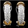 Image 1 : 18K Two Tone 1.41ct Diamond Earrings