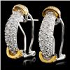 Image 2 : 18K Two Tone 1.41ct Diamond Earrings