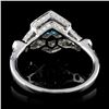 Image 3 : 18K White Gold 1.61ctw Fancy Color Diamond Ring