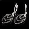 Image 2 : 18K White Gold 1.53ctw Fancy Color Diamond Earring