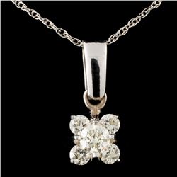 14K Gold 0.52ctw Diamond Pendant