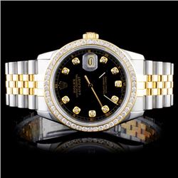 Rolex YG/SS DateJust Men's 1.00ct Diamond Watch