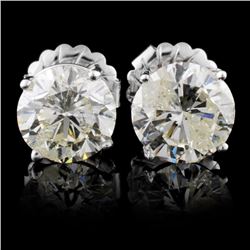 14K White Gold 6.15ct Diamond Earrings