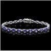 Image 1 : `14k Gold 10ct Tanzanite 0.50ct Diamond Bracelet