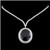 Image 2 : 18K Gold 50.27ct Sapphire & 7.68ctw Diamond Neckla