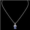 Image 2 : 14K Gold 0.51ct Tanzanite & 0.16ctw Diamond Pendan