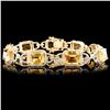 Image 1 : 14K Gold 16.82ctw Citrine & 1.55ctw Diamond Bracel