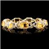 Image 2 : 14K Gold 16.82ctw Citrine & 1.55ctw Diamond Bracel
