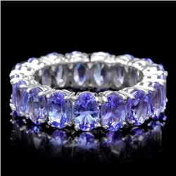 14k White Gold 7.70ct Tanzanite Ring