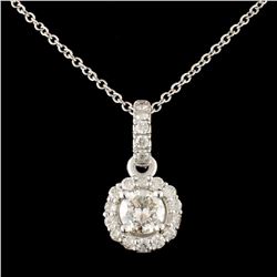 14K Gold 0.78ctw Diamond Pendant