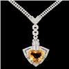 Image 2 : 18K Gold 11.46ct Sapphire & 5.27ctw Diamond Neckla