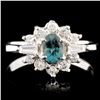 Image 1 : 14K Gold 0.38ct Alexandrite & 0.32ctw Diamond Ring
