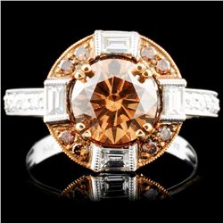 14K Gold 2.85ctw Fancy Color Diamond Ring