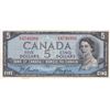 Image 1 : 1954 Bank of Canada $5 Devil's Face Bank Note - EF