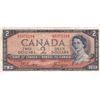 Image 1 : 1954 Bank of Canada $2 Devil's Face Bank Note - VF+